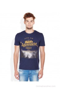 Celio Navy Round Neck T Shirt